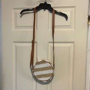 Jewel by Thirty One Crossbody Bag Tan White